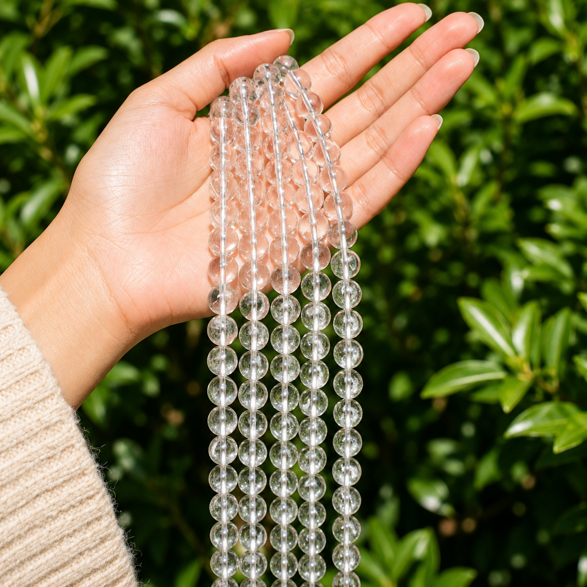 Crystal Quartz Beads, Natural Round Crystal Beads 4mm to 16mm.