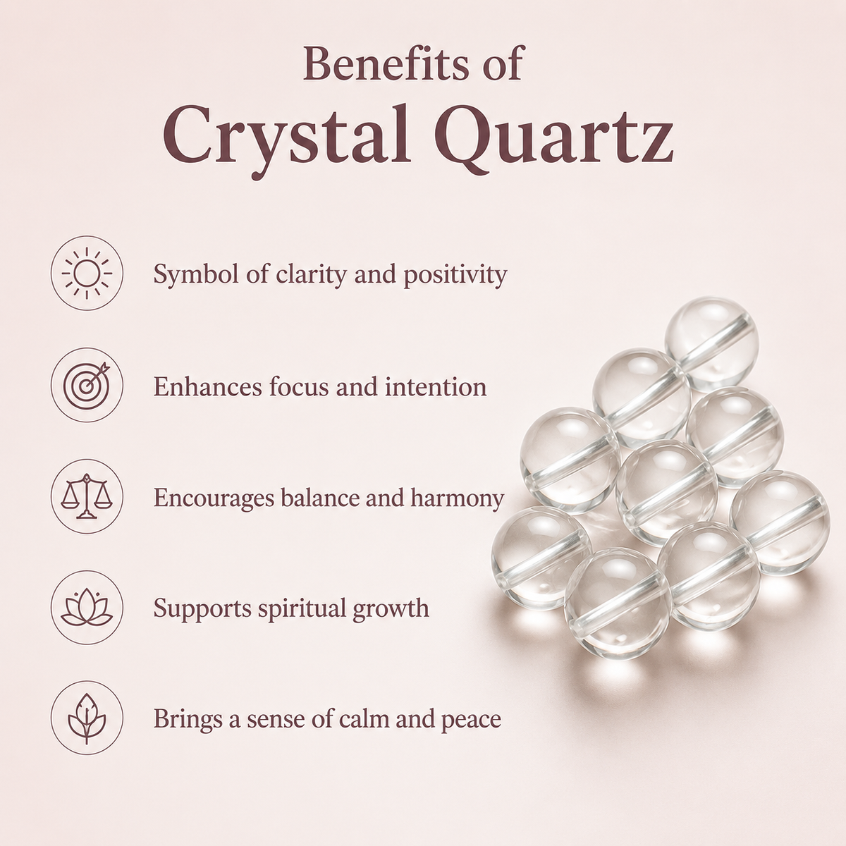 Crystal Quartz Beads, Natural Round Crystal Beads 4mm to 16mm.