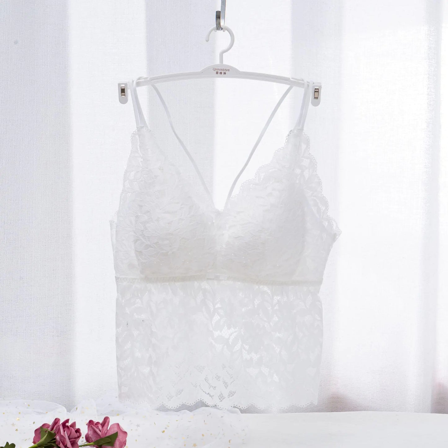 Lace French Bra for Women - Wireless and Supportive - Lingerie
