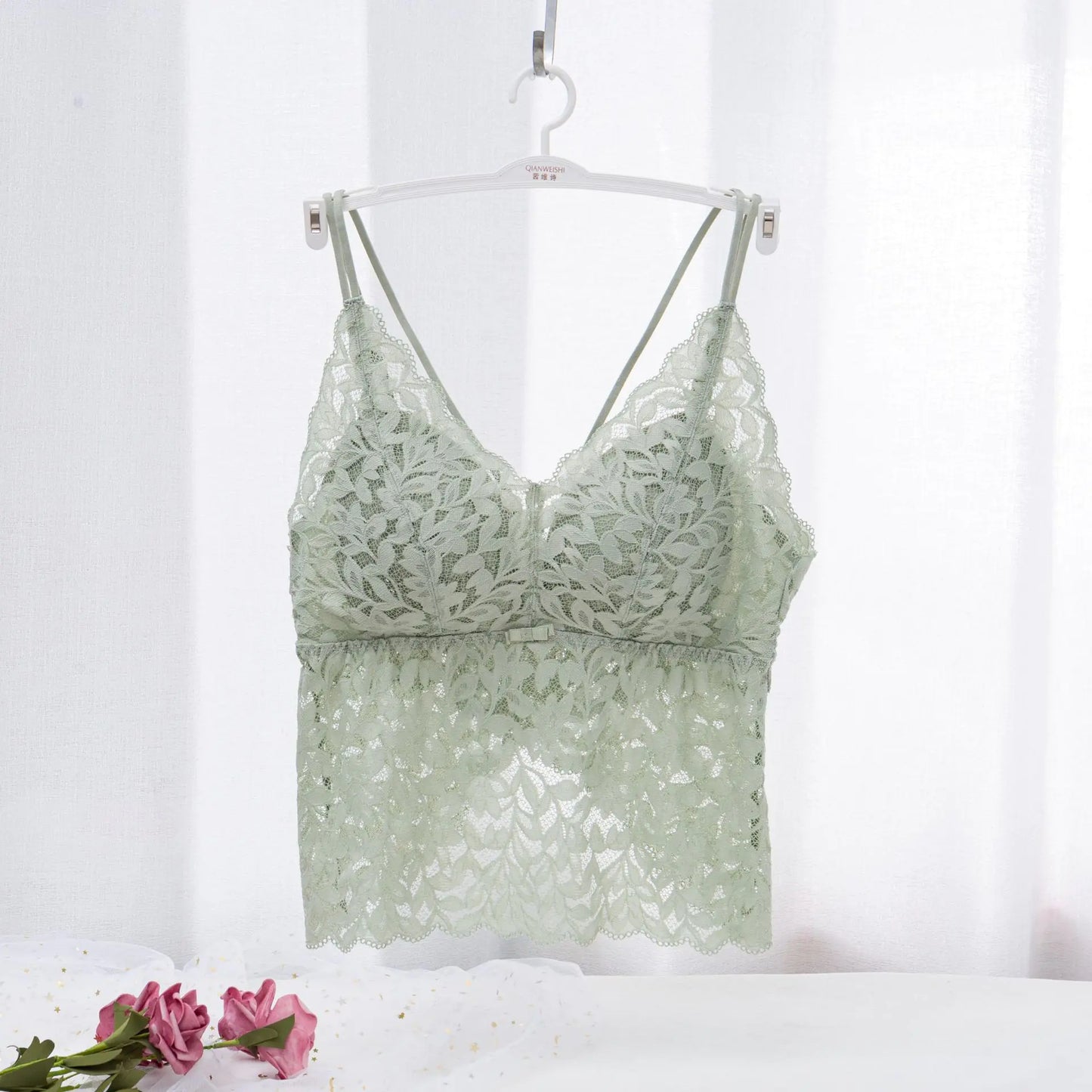 Lace French Bra for Women - Wireless and Supportive - Lingerie