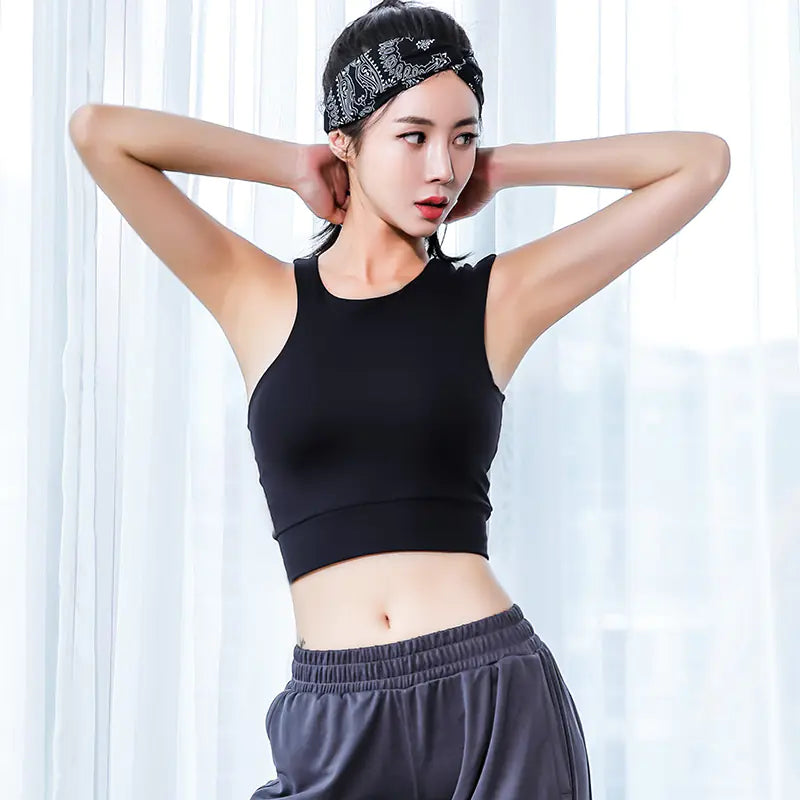 Shockproof Sports Bra with Removable Padding for Yoga - Lingerie