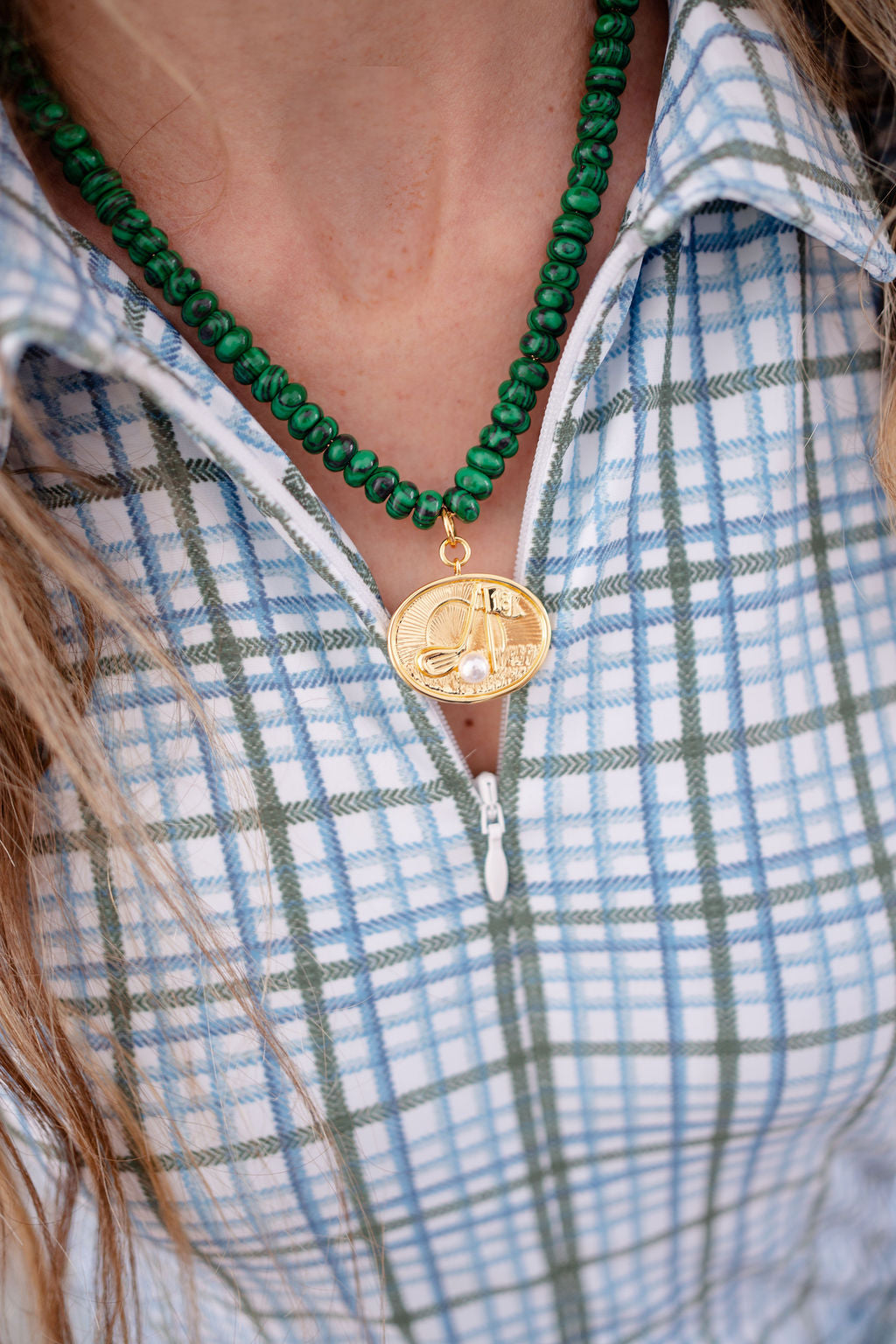 Golf Pendant Necklace - 18k Gold Plated