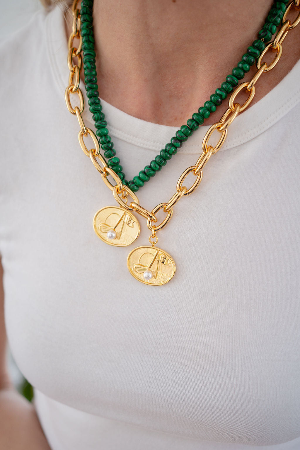 Golf Pendant Necklace - 18k Gold Plated