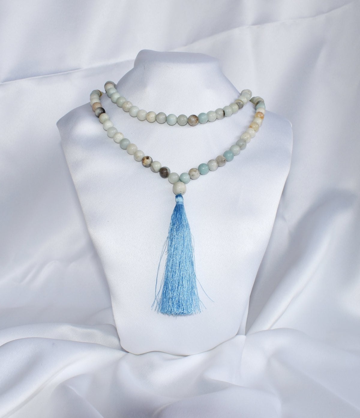 Multi Amazonite Gemstone Mala, 108 Prayer Bead Mala.
