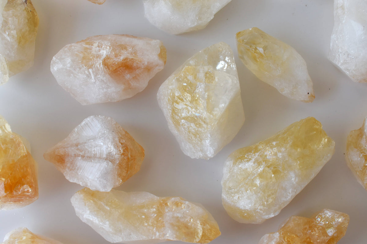 Large Natural Citrine Points, Healing Crystal Points