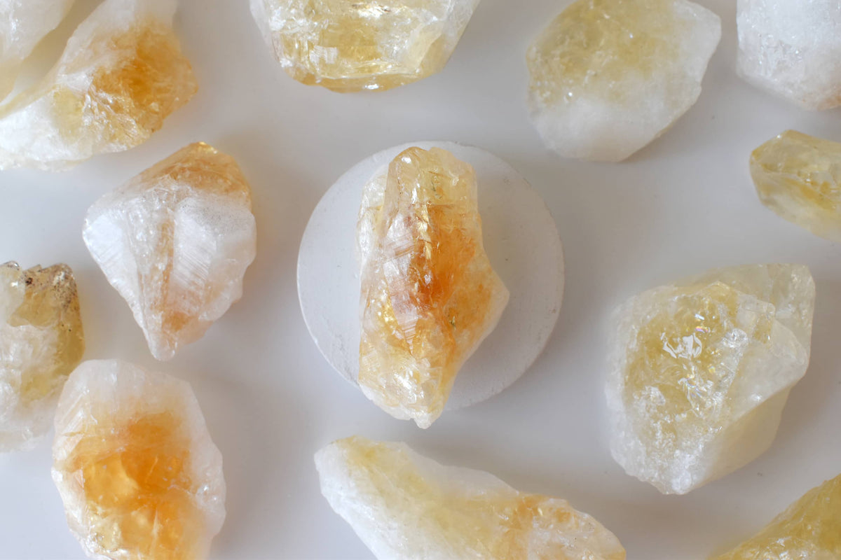 Large Natural Citrine Points, Healing Crystal Points