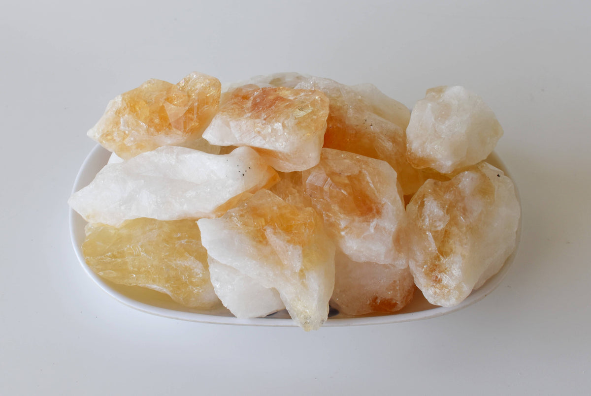 Large Natural Citrine Points, Healing Crystal Points