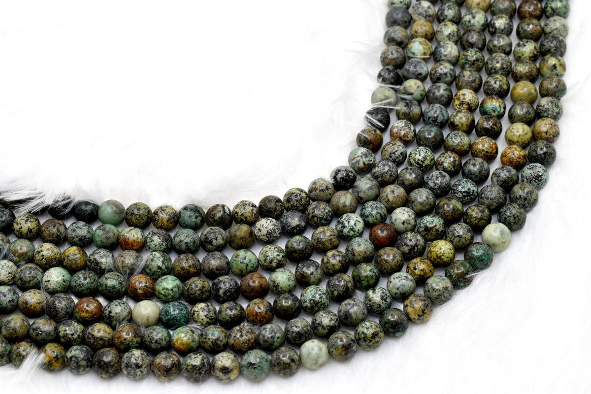 African Turquoise Beads, Natural Crystal Round Beads 4mm to 12mm