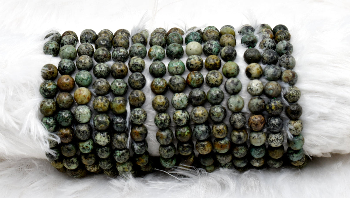 African Turquoise Beads, Natural Crystal Round Beads 4mm to 12mm