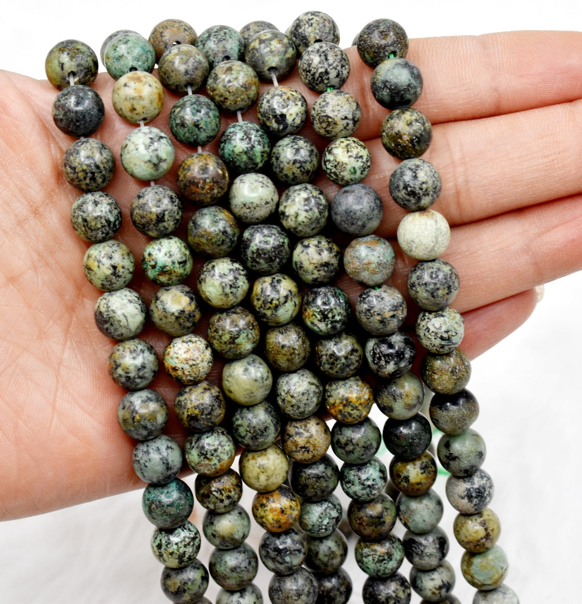 African Turquoise Beads, Natural Crystal Round Beads 4mm to 12mm