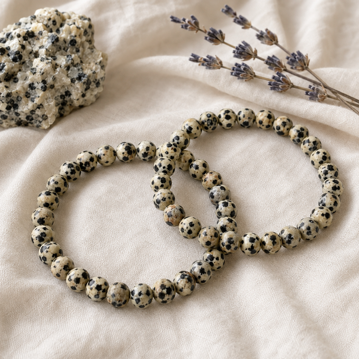 Dalmatian Jasper Bracelet | Dalmatian Stone Bracelet (Altruism and Past Life Recall)