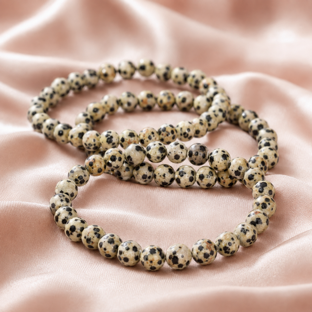 Dalmatian Jasper Bracelet | Dalmatian Stone Bracelet (Altruism and Past Life Recall)
