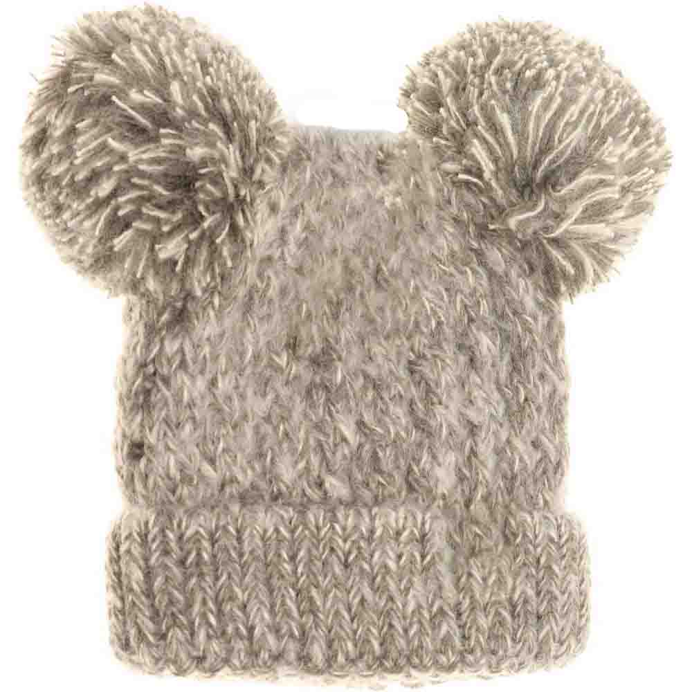Kids Multi Tone Double Pom C.C Beanies
