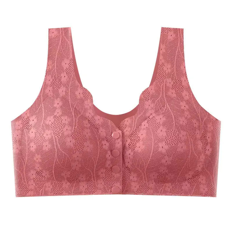Plus Size Seamless Front Closure Bra for Mature Women - Lingerie