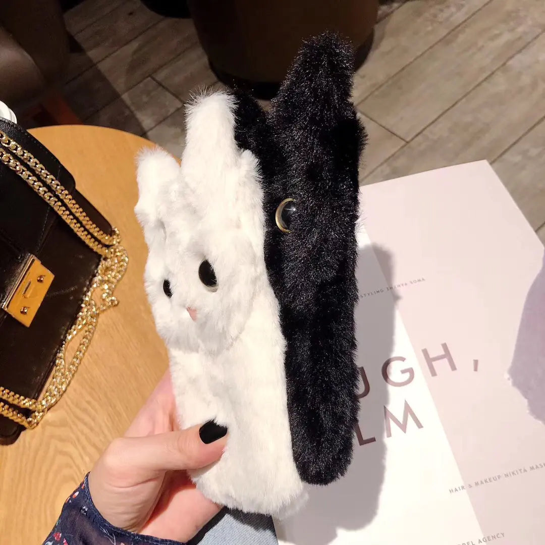 Stylish Realistic Cat Fur Soft Case for iPhone XR/8 Plus