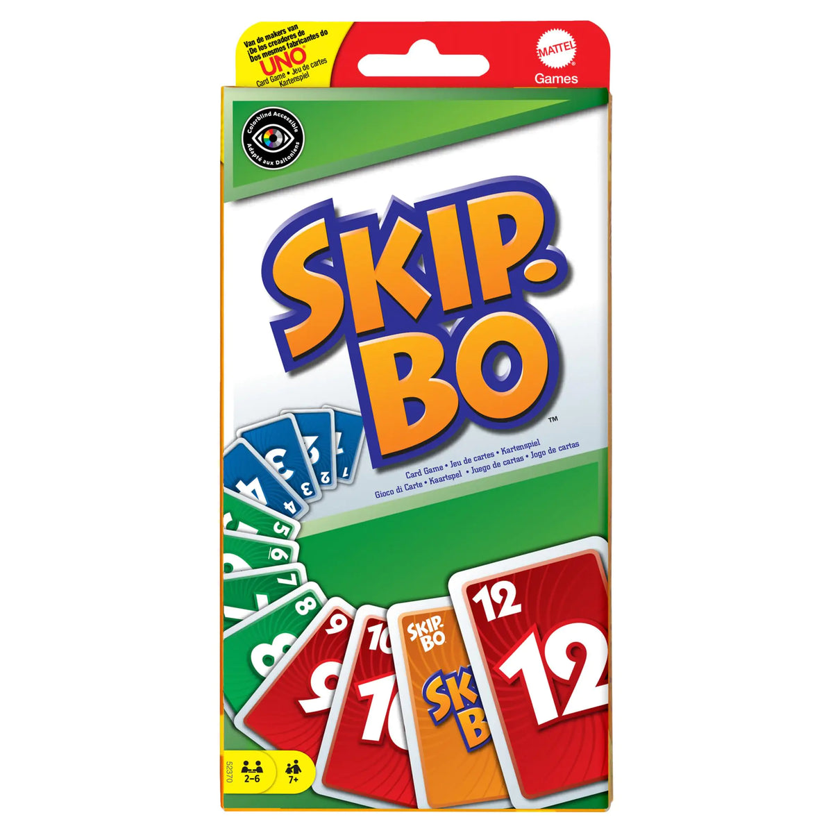 Mattel Games Skip-BO Card Games for Ages +7 Card sequencying Family Game from UNO Creators 52370 Display - US seller