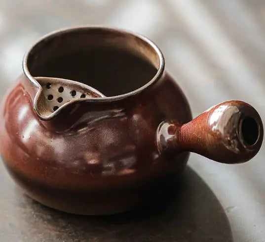 Automatic Electric Tea Pot Set with Walnut Wood