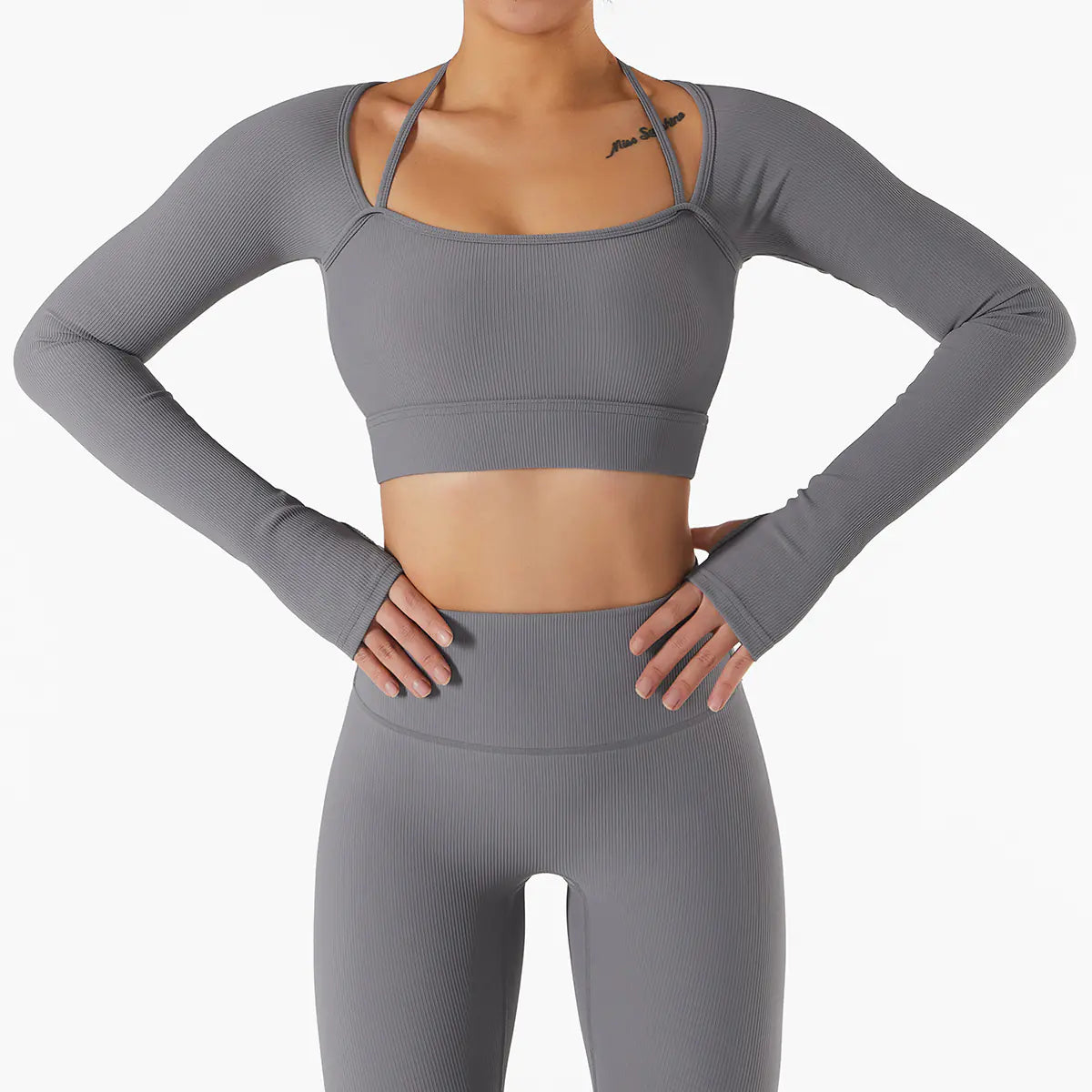 Women's Quick-Dry Long Sleeve Yoga Top with Padding - Lingerie