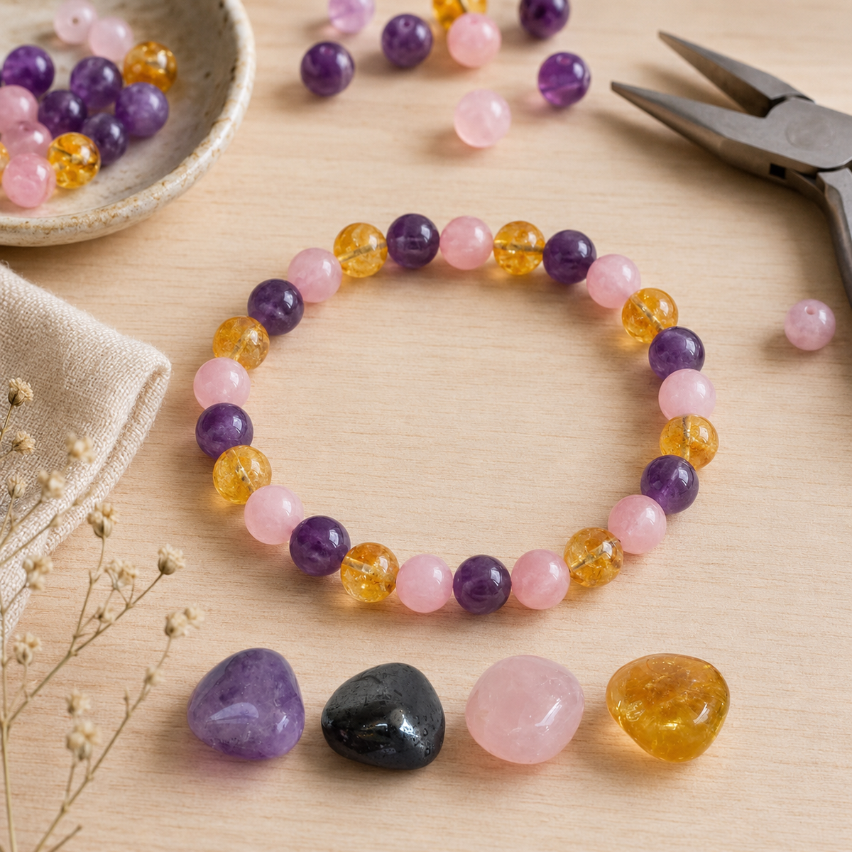 EMOTIONAL HEALING Crystal Kit, Gemstone Tumble Kit, Emotional Healing Crystal Gift Set