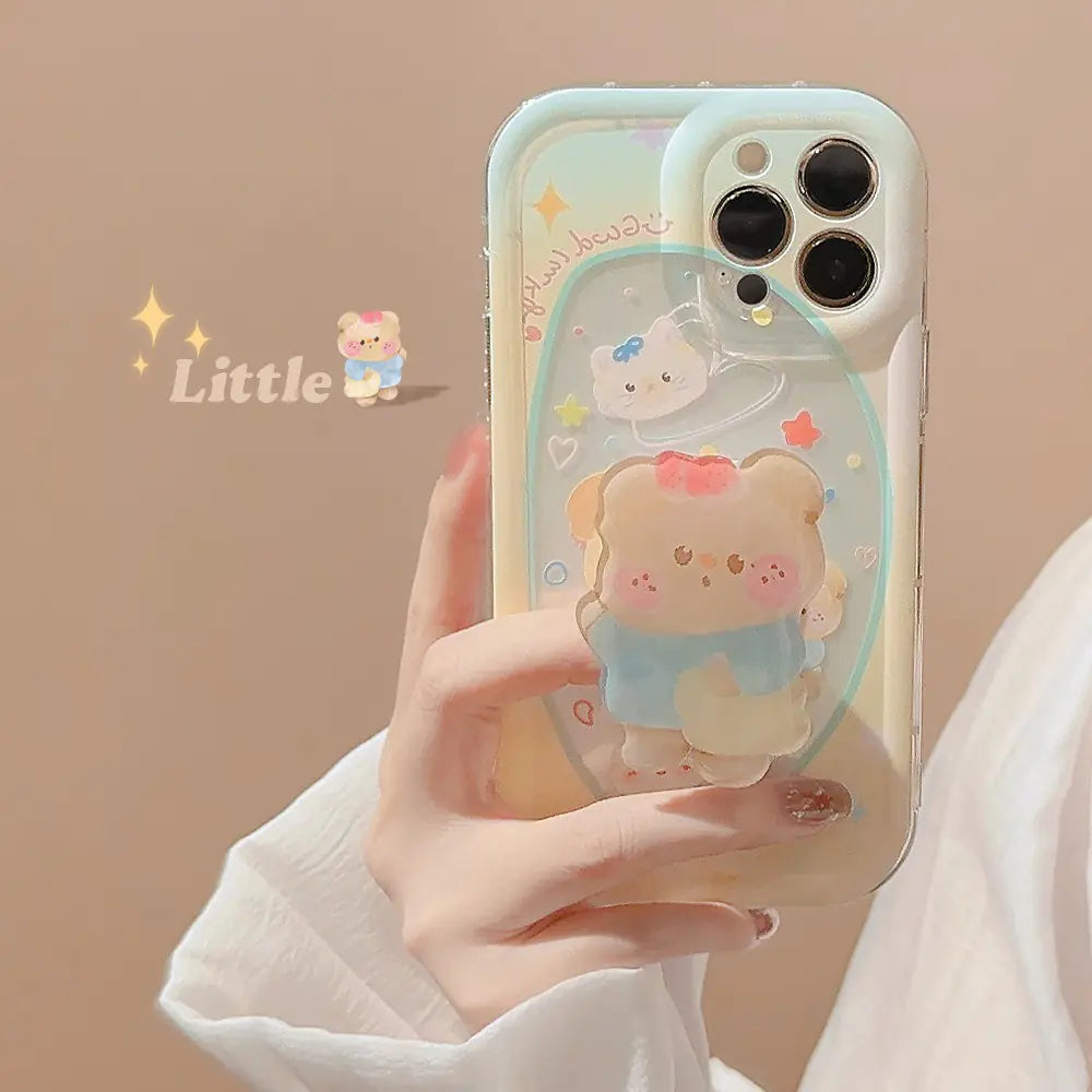 Transparent Cute Fairy Tale iPhone Case with Stand