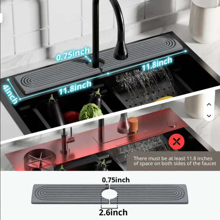 Diatomaceous Earth Sink Tray Stone Home Sink Caddy Kitchen Instant Dry Sink Organizer