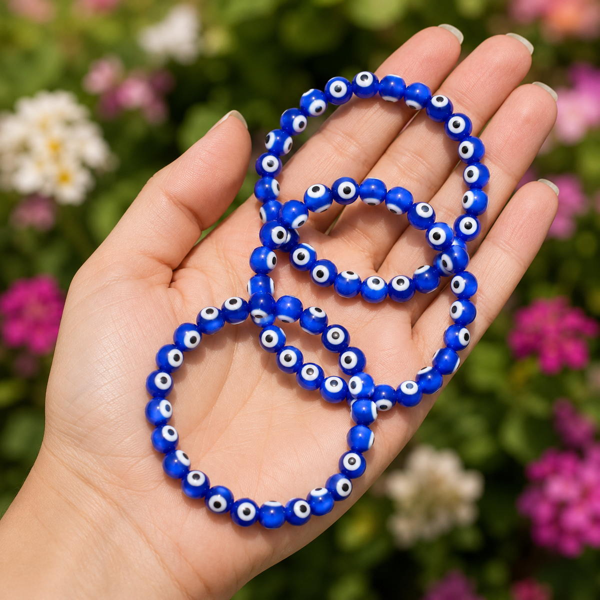 Evil Eye Bracelet, Good Luck Protection Charm, Baby Shower Gift.