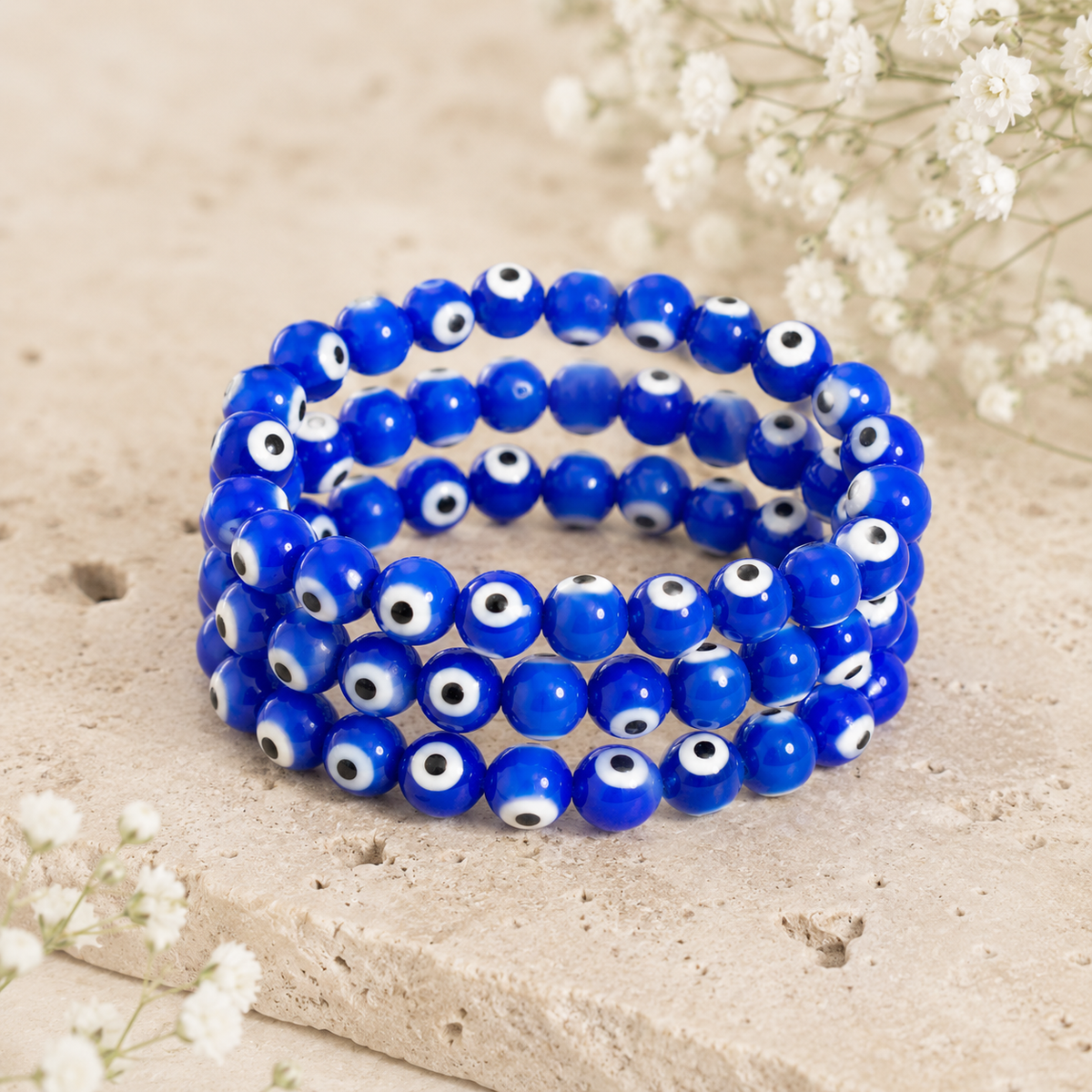 Evil Eye Bracelet, Good Luck Protection Charm, Baby Shower Gift.