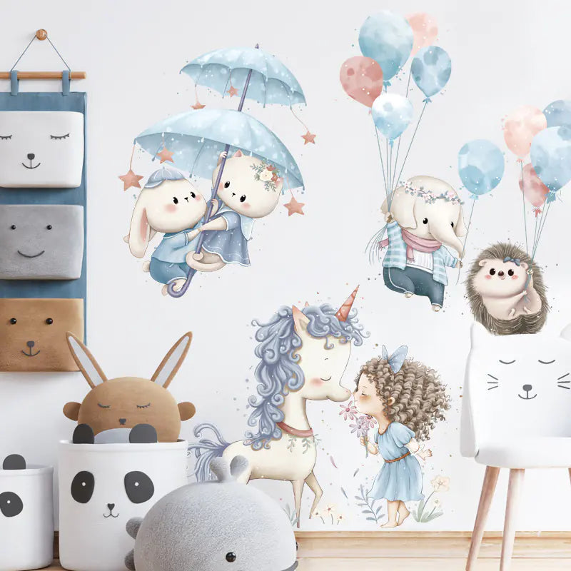 Animal Printed Wall Stickers - Cute DIY Decor Set