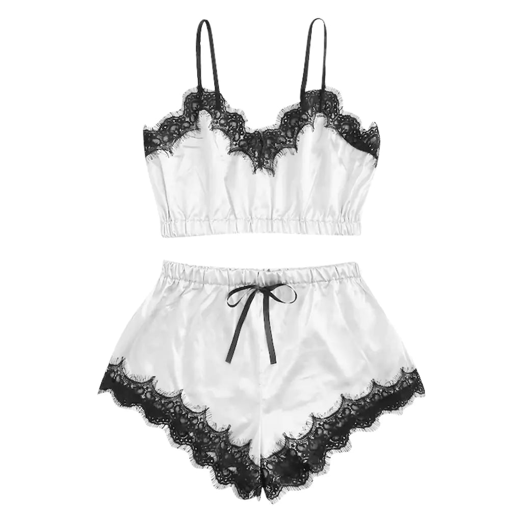 Lingerie Set with Sleeveless Bra and Women's Nightwear