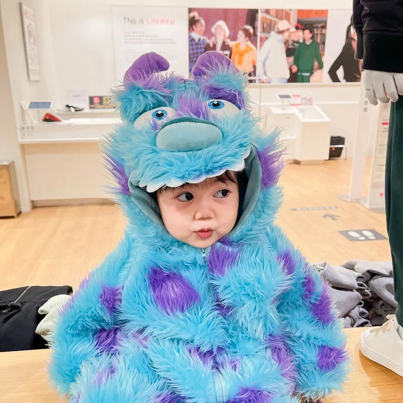 Cute Animal Baby Jumpsuit With Hooded Zipper - 888