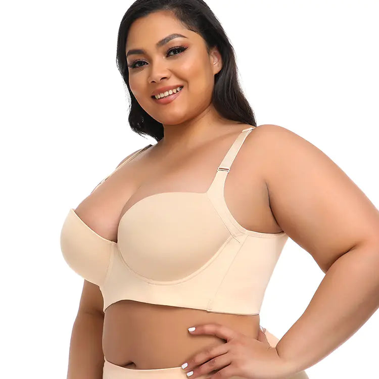 Seamless Sports Bra with Shaping Back Design (Plus Size) - Lingerie