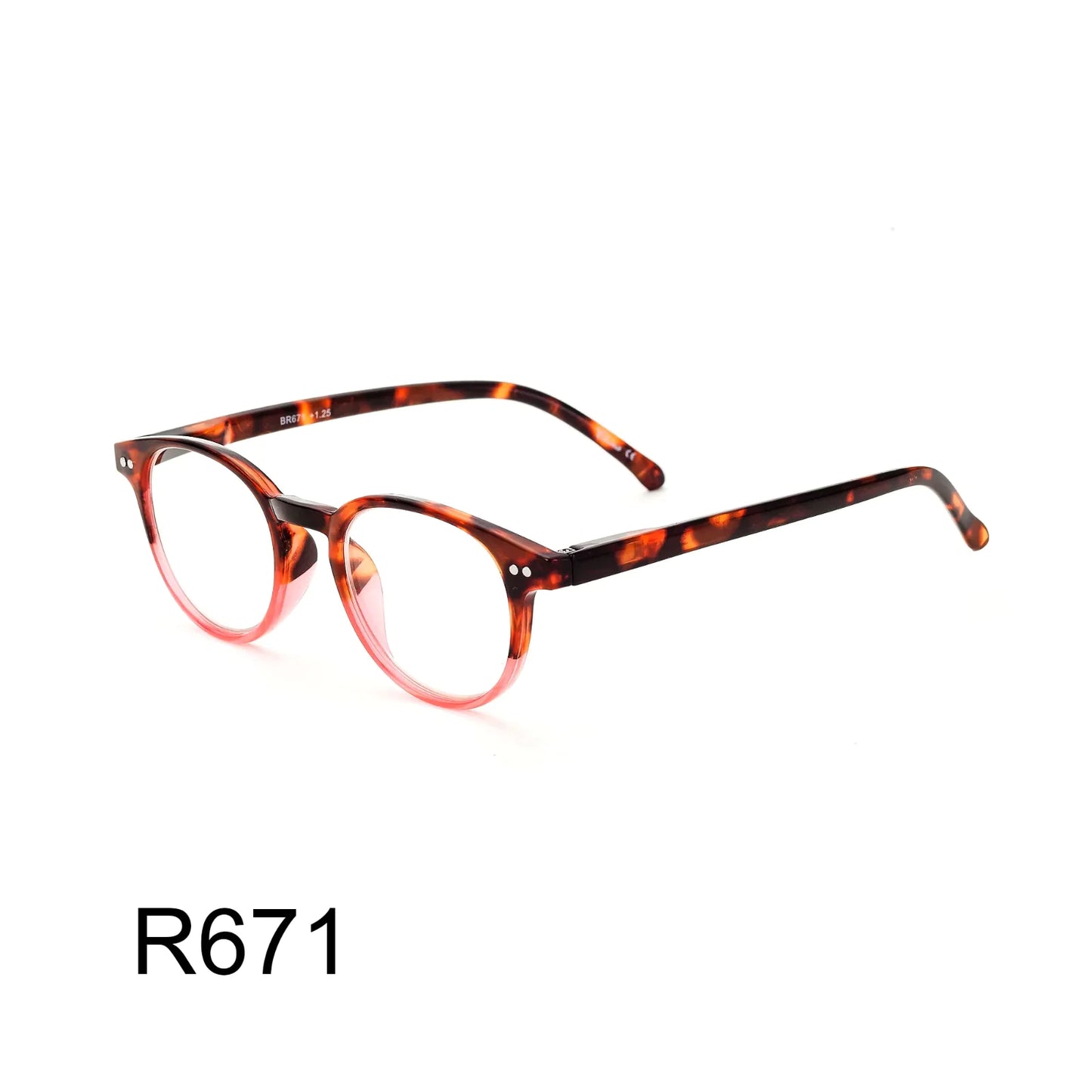 4 Pairs Mens Women Spring Hinge Round Horn Power Oval Reading Reader Glasses 1-4