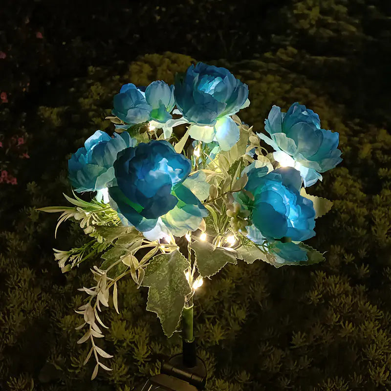 Solar LED Peony Garden Light for Outdoor Decoration - 888