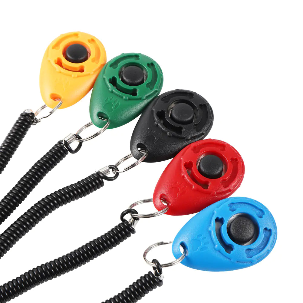 Einstellbarer Hundetrainings-Clicker mit Schlüsselanhänger-Gurt 