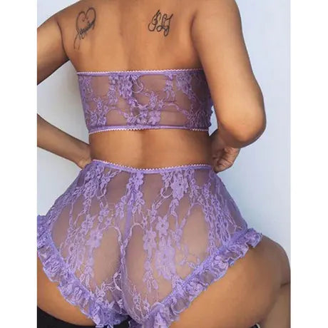 Lace Lingerie Three-Piece Set for Women