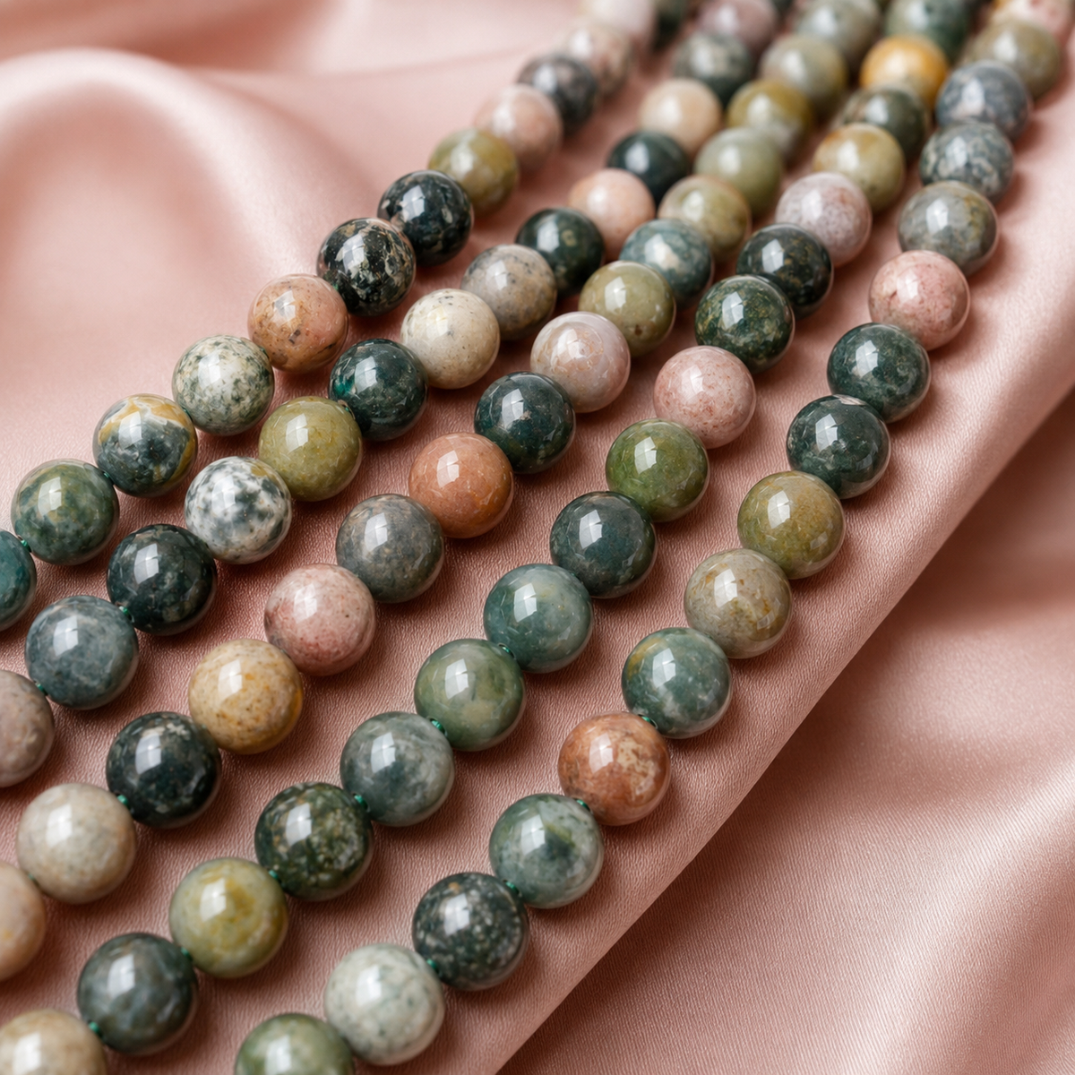 Fancy Jasper Beads, Natural Round Crystal Beads 4mm to 12mm