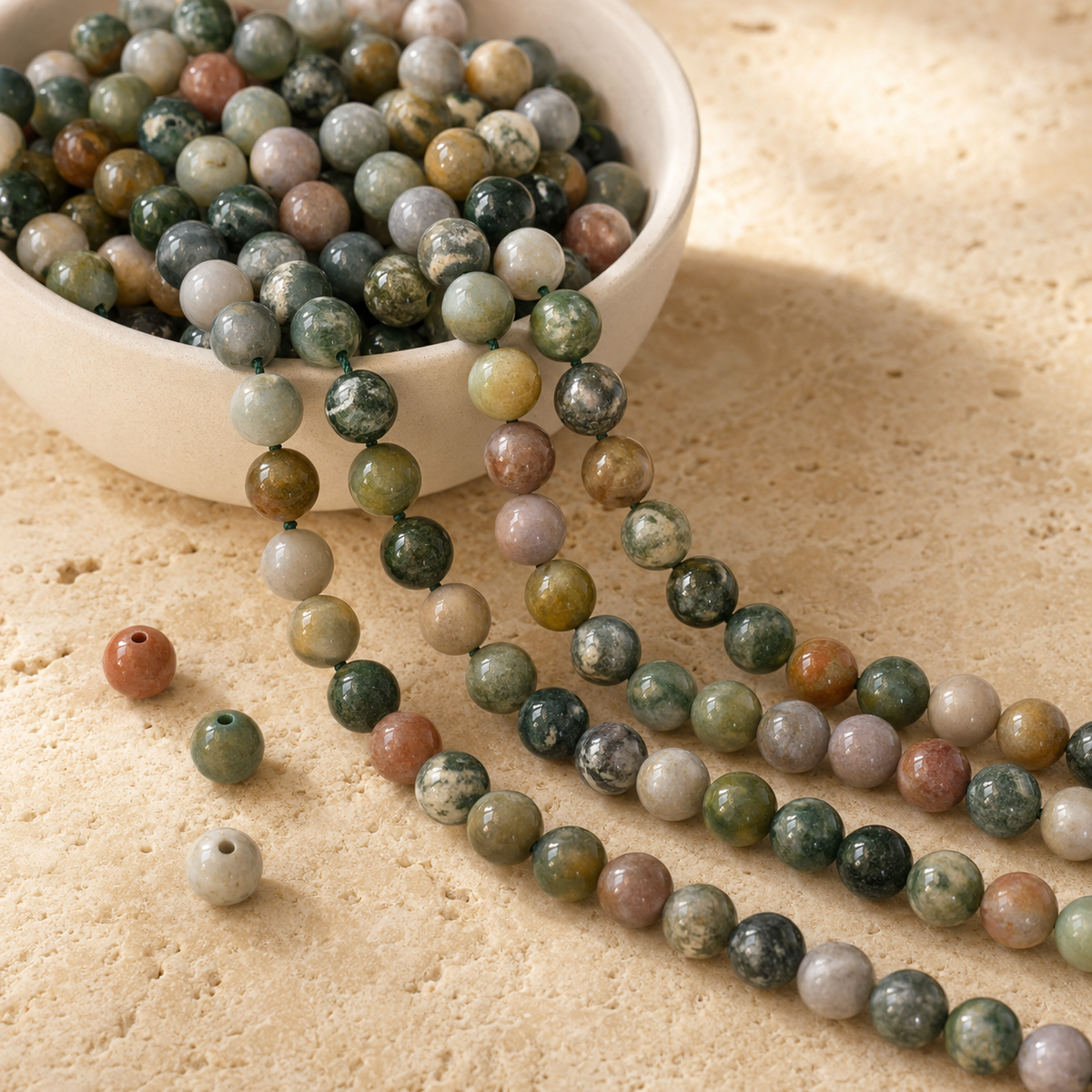 Fancy Jasper Beads, Natural Round Crystal Beads 4mm to 12mm
