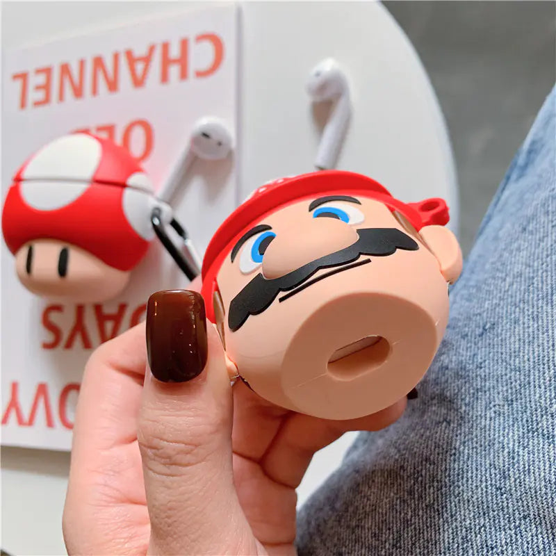 Silicone Case for AirPods 2 - Mario Cartoon Design