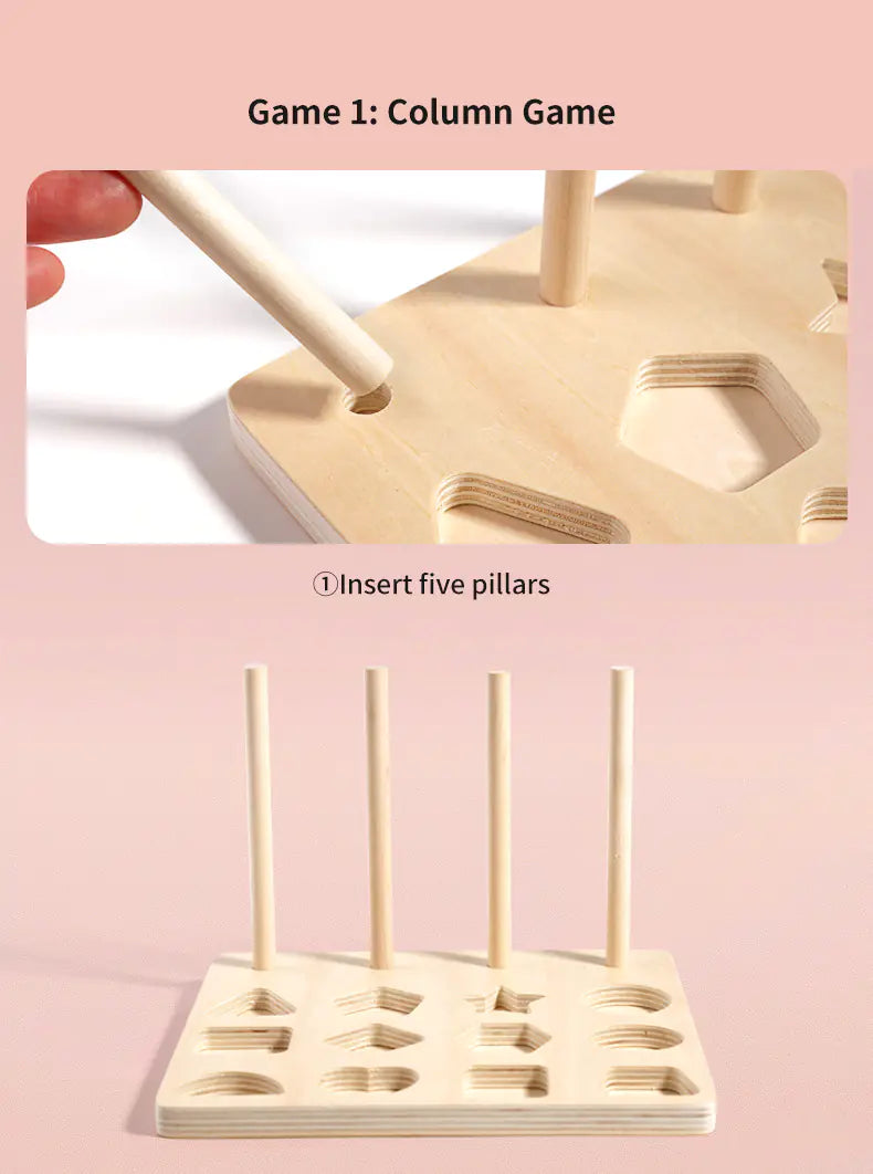Wooden Shape Matching Board - 888