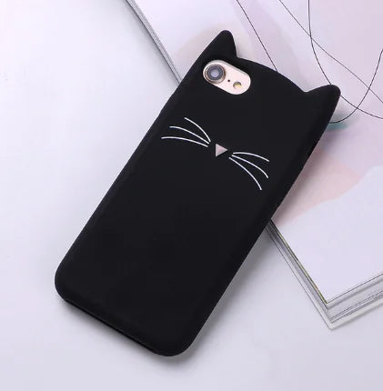 Cat Silicone Phone Case, Protective Cover for Phones