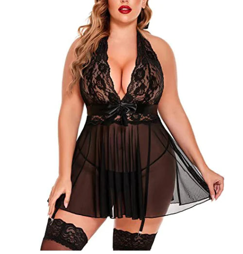 Lace Sexy Nightgown Sleepwear for Women - Lingerie