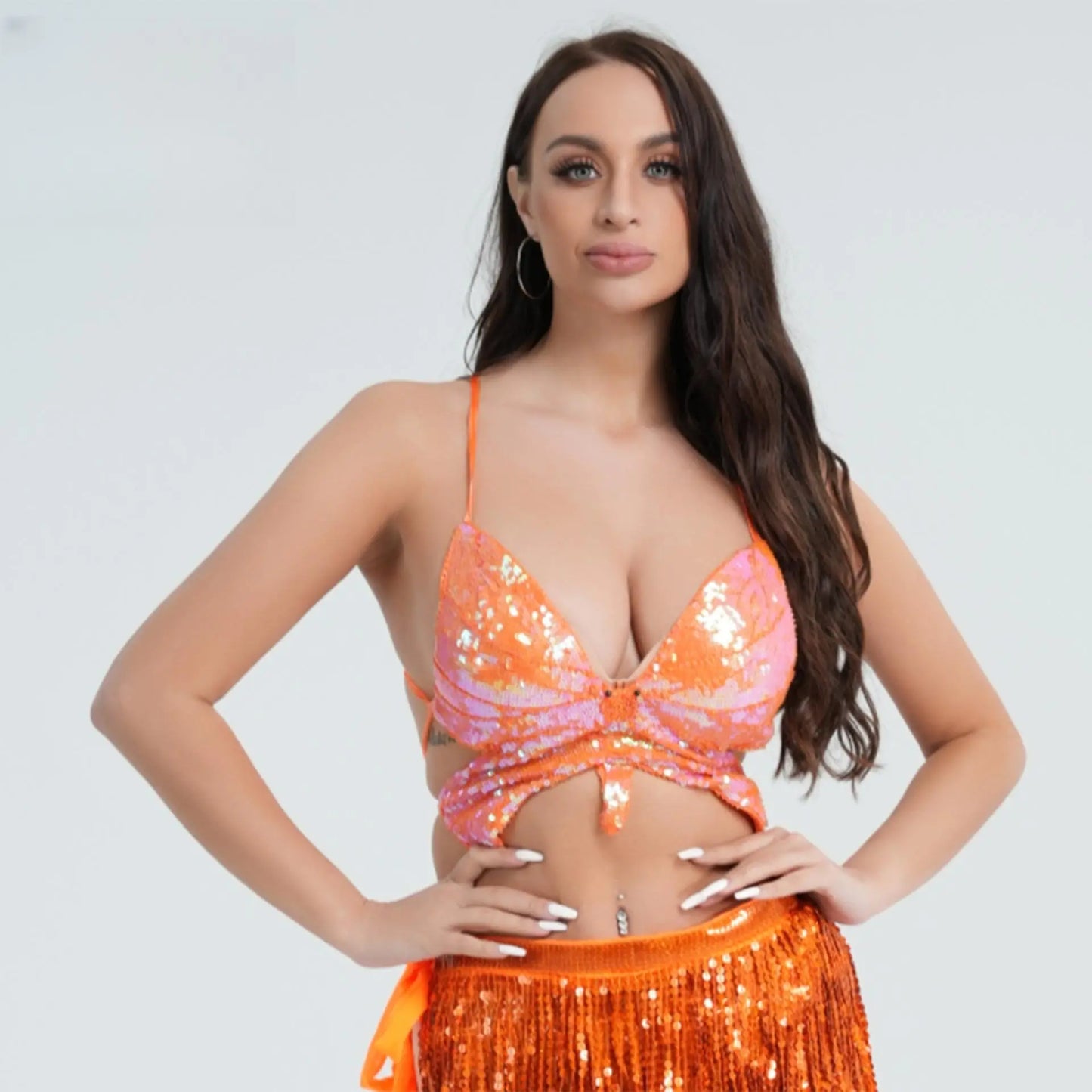 Sequined Butterfly Bra Top - Lingerie