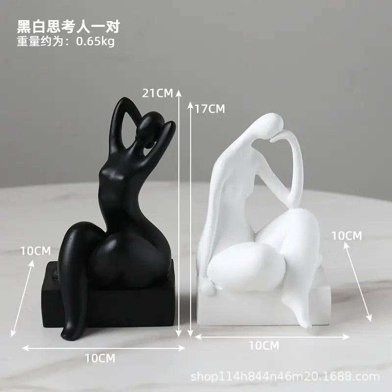 Modern Minimalist Bookends Figurine for Home & Office