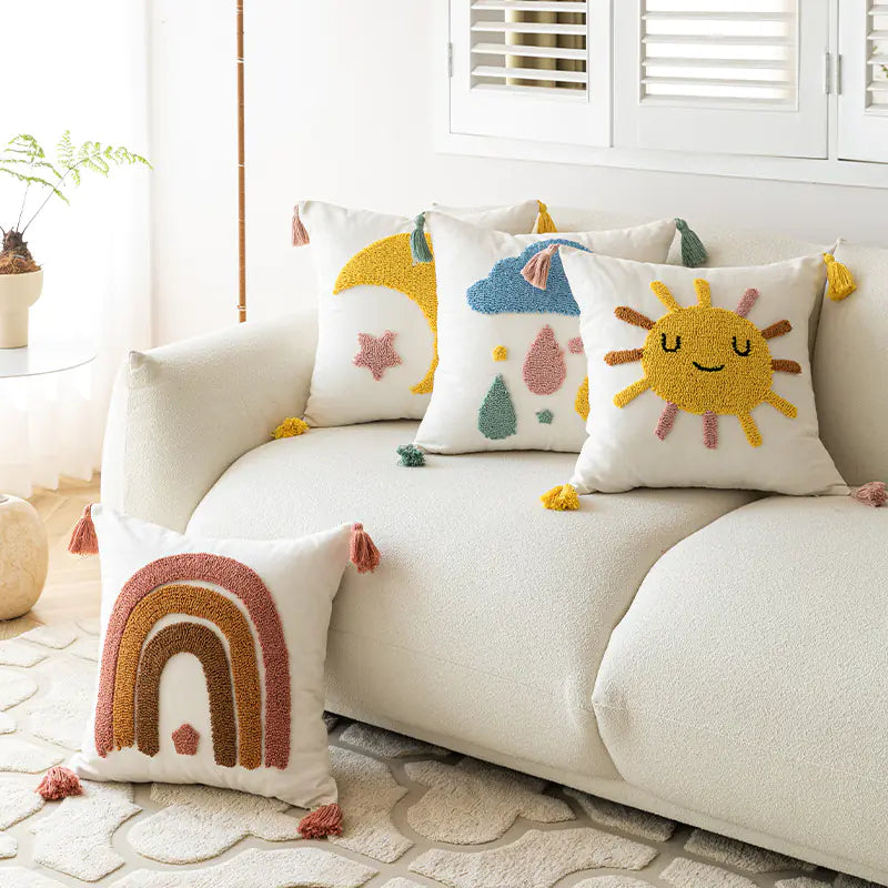 Tufted Loop Pillow Cover for Hotel and Homestay Decor