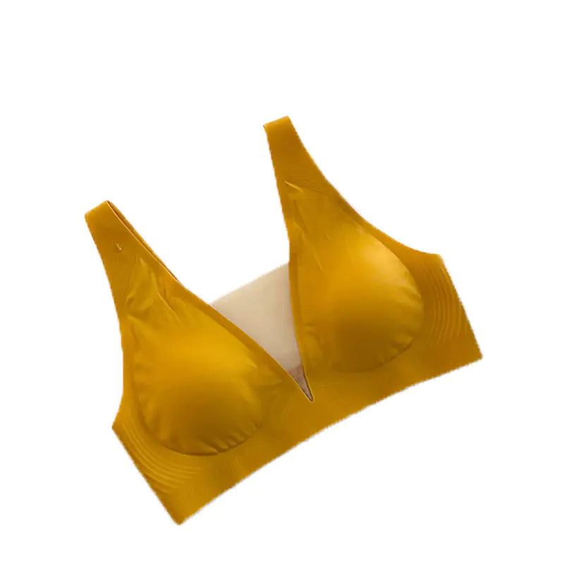 Sexy Soft Support Mesh Deep V Wireless Bra - Lingerie