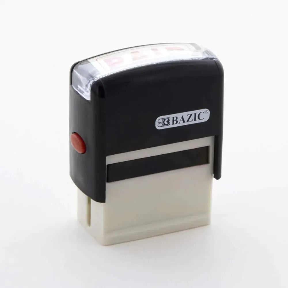 BAZIC Paid Self Inking Rubber Stamp (Red Ink)