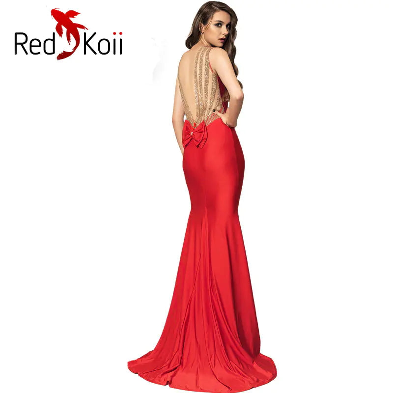 Backless Evening Gown Dress, Long Skirt - 888