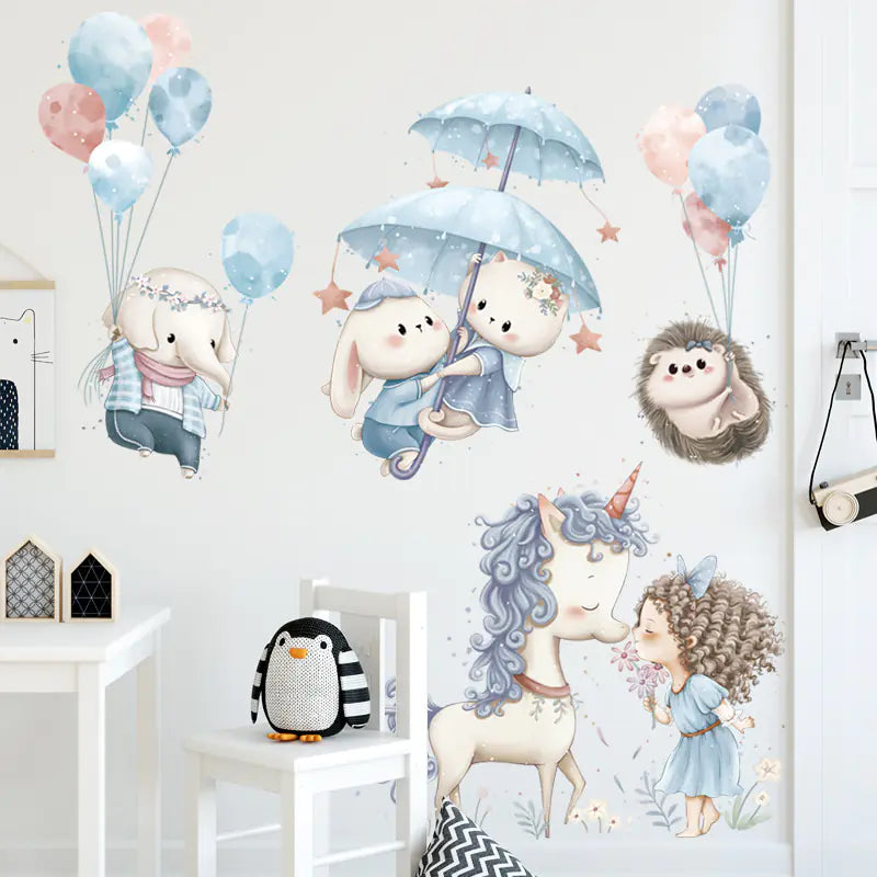 Animal Printed Wall Stickers - Cute DIY Decor Set