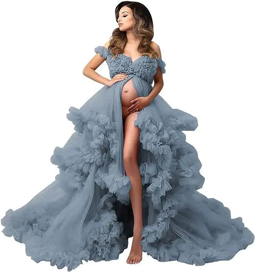 New Cross-Border Maternity Sheer Dress for Photography - 888