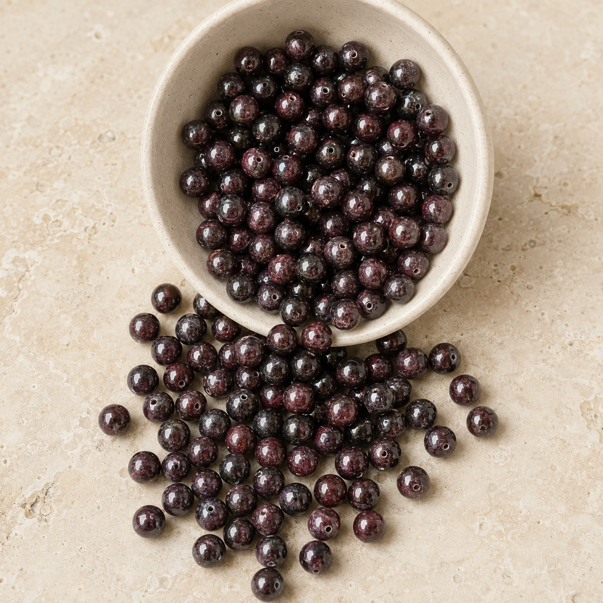 Garnet Beads, Natural Round Crystal Beads 4mm to 12mm